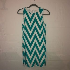 Teal Chevron Dress